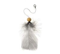 GLOREX 6 3822 215 - Plumas para colgar (6 unidades) gris 7 cm, con mosquetón, gris