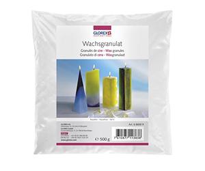 Glorex 6 8600 9 - Cera en gránulos en Forma de Pastilla 500 g Cera para Velas a Base de parafina para la fabricación de Velas Lista para Usar
