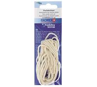 Glorex 6 8621 - Juego de 7 brocas planas para velas, surtido de 3 tamaños 10, 18, 24 mm, longitud de 1 m, color blanco