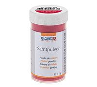 Glorex 6 8651 003 - Terciopelo en Polvo 11 g Rojo Adecuado para el Acabado y diseño de Joyas decoración y artesanía