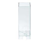 GLOREX 6 9731 200 - Molde para vela de policarbonato, 6 x 6 x 16 cm, resistente al calor, molde reutilizable para velas, incluye mecha y aguja