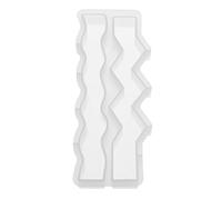 Glorex 6 9732 093 - Molde para velas de silicona, motivo: zigzag ondulado, aprox. 23 x 2,8 x 2,5 cm, molde de silicona resistente, para verter, reutilizable