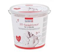 Glorex 62703307 - Juego de Bricolaje para moldear 2 Manos, Incluye Material para un Molde de escayola, como Recuerdo, decoración y Regalo