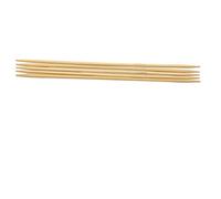 Glorex Agujas de Tejer de bambú 3,5 mm 20 cm, Natural, 3,5mm
