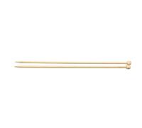 Glorex Agujas de Tejer de bambú, 6 mm, 35 cm, Natural, 6,0mm