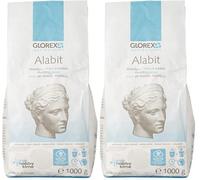 Glorex, Alabit de modelar, blanco, 7 x 10 x 22 cm (Paquete de 2)