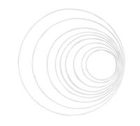 GLOREX Anillo de Metal de 20 cm, Blanco