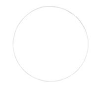 GLOREX Anillo de Metal de 25 cm, Blanco