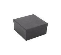 GLOREX Black-Box 102 x 102 x 50 mm, caja de papel maché negro, cartón FSC