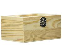GLOREX Caja de Madera, Natural, Otros, Naturaleza, 18 x 8 x 6 cm