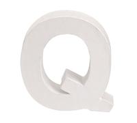 GLOREX cartón de Letra Q, FSC Mix, Color Blanco, 10 x 10 x 3,5 cm