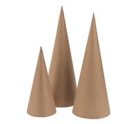 GLOREX Conos de cartón, Natural, 10/18/26cm