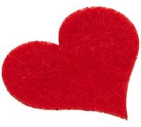 Glorex Corazón de Fieltro, Rojo, 4 cm, 10