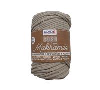 Glorex Cord Macramé, Viscosa, Woven Taupe, 3 mm, 85
