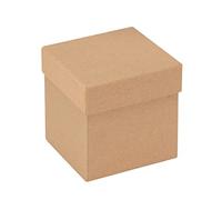 GLOREX Cubo de cartón natural, 11,5 x 11,5 x 11,5 cm