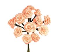 GLOREX diorröschen 12 Flores SB de Acabado, plástico, Coral, 12.5 x 14 x 4 cm