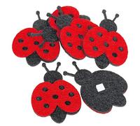 GLOREX fieltro de mariquita, fliz, Rojo, 18 x 8.5 x 0.5 cm, Paquete de 6