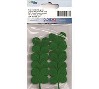 Glorex Fliz - Hojas de fieltro para trineo, 3,5 cm, 10 unidades, color verde