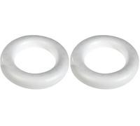 GLOREX GmbH 6 3803 833 poliestireno Medio Anillo, poliestireno, Blanco, 30 x 30 x 4 cm (Paquete de 2)