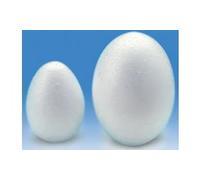 GLOREX - Huevo poliestireno, 12 x 12 x 5 cm, Color Blanco
