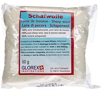 GLOREX Lana de Oveja, 50 g, Color Blanco, 10 x 10 x 6 cm