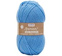 Glorex Lana prémium de 100% acrílico, fácil de Trabajar, versátil, cálida, Suave, no Pica, 50 g, Aprox. 140M Blue, Azul, 140