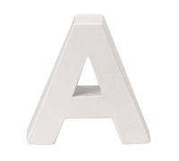 GLOREX Letra de cartón A, FSC Mix Blanco, 10 x 10 x 3,5 cm
