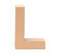 Glorex Letra L de cartón, Naturaleza, Large