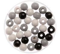 GLOREX Madera Perla 47st Negro/Gris/Blanco, Madera, Multicolor, 11 x 8.6 x 1 cm