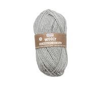 GLOREX Ovillo Tejer, 70% acrílico, 30% Lana, Muy Suave y cálido, cómodo de Llevar, 50 g, Aprox. 90 m, Color Gris Claro, Ideal para Gorros, Bufandas y Calentadores