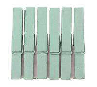 GLOREX Pinzas de Madera 6ST 7,4 x 1,0 cm, Madera de Abedul, Azul Claro, 12 x 11.6 x 1 cm