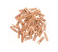 Glorex Pinzas para la ropa de madera, 35 mm, 48 unidades, natural FSC