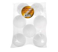 GLOREX poliestireno Blanco, diámetro Aprox. 10 cm, Paquete Grande de 7 Bolas para Manualidades y decoración versátiles