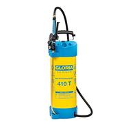 Gloria 410 T Pulverizador de Alto Rendimiento 10 l, depósito de Acero con Bomba de latón, Lanza Profesional y presión Ajustable hasta 6 Bar