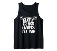 Gloria a Dios GANA para Mí Motivacional Fitness Cristianismo Camiseta sin Mangas