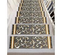 Gloria Alfombra antideslizante de goma trasera de escalera, alfombrillas antideslizantes para escaleras, juego de 7 (8.5 x 26 pulgadas) (7, Stair-1953)