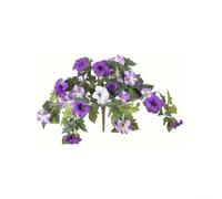 Gloria artificial de la mañana, 25.5 x 15.7 pulgadas, petunias artificiales de primavera, resistentes a los rayos UV, no se decoloran, flores artificiales para el hogar y jardín (morado claro)