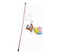 Gloria - Caña de Juguete de Gatos - Accesorio para Gatos - Modelo Guppy Tropical - Caña Flexible con Peluches - Juego Interactivo con Mascotas - Color Variado - Tamaño de 46 cm