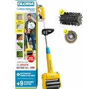 GLORIA Cepillo Batería Multifunción MultiBrush li-on | Limpieza Exterior | Sin batería | Compatibile con BOSCH 18V POWER FOR ALL | Sistema modular 10 en 1 | Limpieza de piedra, madera y juntas