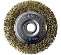 GLORIA Cepillo de Alambre de Acero para Juntas | para MultiBrush, WeedBrush | Accesorio original | Ø 110 mm | Ancho 12 mm | Cerdas de acero latonado | Para suciedad resistente, maleza y musgo