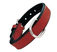 Gloria Collar de Piel Acolchado para Perro 35 cm - Rojo
