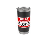 Gloria Hello Hi My Name Is - Camiseta con nombre personalizado Vaso térmico de acero inoxidable de doble pared