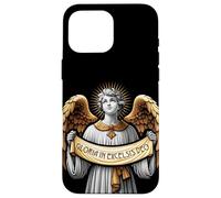 Gloria in Excelsis Deo Angel Christmas Carol Latin Catholic Carcasa para iPhone 16 Pro Max