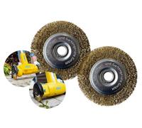 GLORIA Juego de 2 Cepillos de Alambre para Juntas | MultiBrush & WeedBrush | Accesorio original | Pack de 2 unidades | Ø 11 cm | Compatible con MultiBrush y WeedBrush | Cerdas de acero latonado