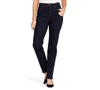 Gloria Vanderbilt Amanda Classic High Rise Tapered Jean Petite Jeans, Enjuague Negro, 34 Corto para Mujer