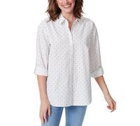 Gloria Vanderbilt Camisa Amanda de gran tamaño con botones y mangas enrollables para mujer, Midnight Affair Fun Dots, XL
