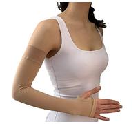 GLORIAMED Manguito de compresión médica con manopla, clase 1 (18-21 mmHg) - Parte superior de silicona