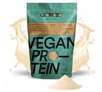 GLORIOSO Proteina Isolate Vegana Sin Azucar Ni Lactosa con DigeZyme® Batido Bajo en Carbohidratos Sin Gluten Vegan Protein Powder con Mezcla a Base de Guisantes Arroz y Calabaza Sabor Neutral 600g