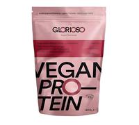 GLORIOSO Proteina Isolate Vegana Sin Azucar Ni Lactosa con DigeZyme® Batido Bajo en Carbohidratos Sin Gluten Vegan Protein Powder con Mezcla a Base de Guisantes Arroz y Calabaza Sabor Fresa 400g