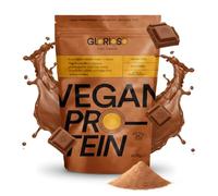 GLORIOSO Proteína Vegana Chocolate 600 g - Sin Lactosa - Con DigeZyme® (enzimas digestivas) - Mezcla de 4 proteínas (Guisante, Arroz, Calabaza, Girasol) - Sin Azúcares añadidos